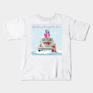 Dachshing through the snow Kids T-Shirt